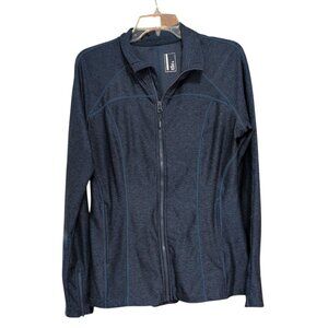 Mondetta Jacket full zip up long sleeve fitted Sweater with pleated Back pockets